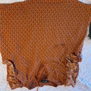 BCBG Paris Large Women Floral Patterned Brown Fabric#5